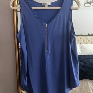 Green Envelope Royal Blue Tank Top with Zipper